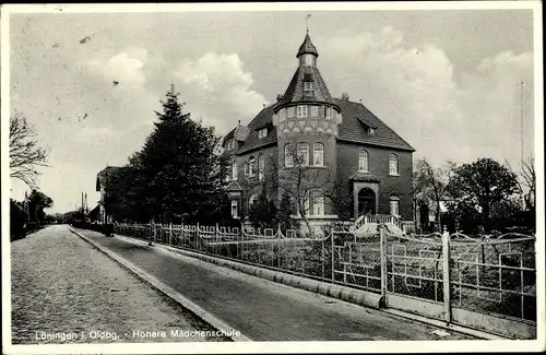 Ak Löningen Oldenburger Münsterland, Höhere Mädchenschule