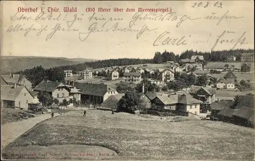 Ak Oberhof im Thüringer Wald, Blick auf den Ort