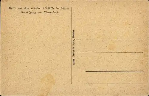 Ak Alt Zella Nossen Landkreis Meißen, Wandelgang am Klosterbach