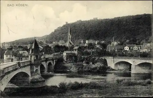 Ak Bad Kösen Naumburg an der Saale, Stadtbild, Brücken