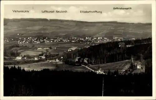 Ak Neukirch in der Lausitz, Valtenmühle, Elisabethstiftung, Bethlehemstift, Panorama