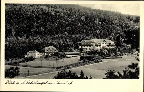 Ak Jonsdorf in Sachsen, Blick zum Erholungsheim, Wald