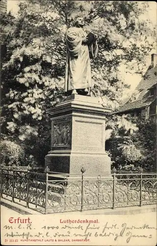 Ak Erfurt in Thüringen, Lutherdenkmal