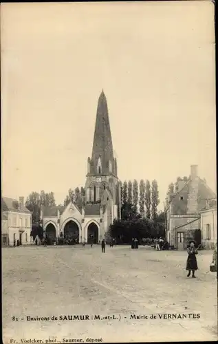 Ak Vernantes Maine et Loire, La Mairie