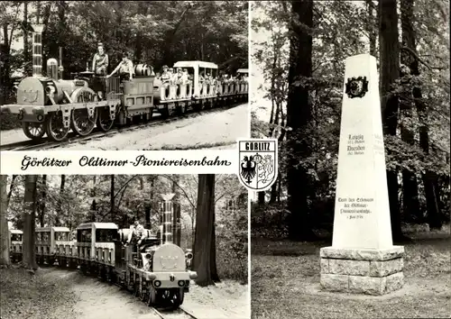 Wappen Ak Görlitz in der Lausitz, Görlitzer Oldtimer Pioniereisenbahn