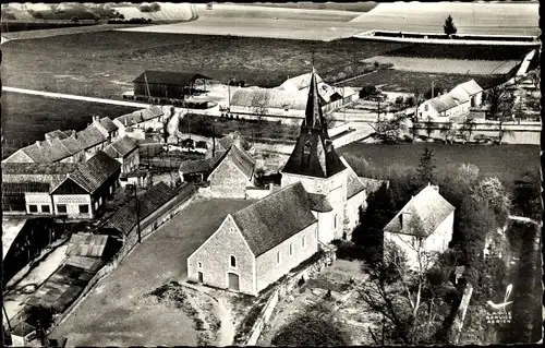 Ak Garancieres Yvelines, L'Eglise, Flugbild