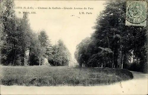 Ak Galluis Yvelines, Chateau de Galluis, Grande Avenue du Parc