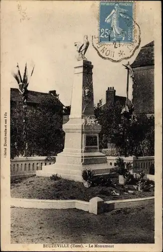 Ak Beuzeville Eure, Le Monument