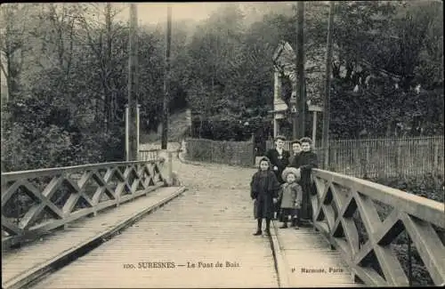 Ak Suresnes Hauts de Seine, Le Pont de Bois
