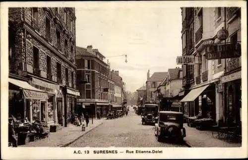 Ak Suresnes Hauts de Seine, Rue Etienne Dolet