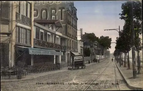 Ak Suresnes Hauts de Seine, Le Quai de Suresnes