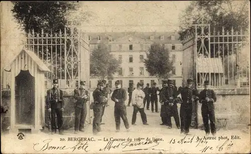 Ak Bergerac Dordogne, La Caserne du 108me de ligne