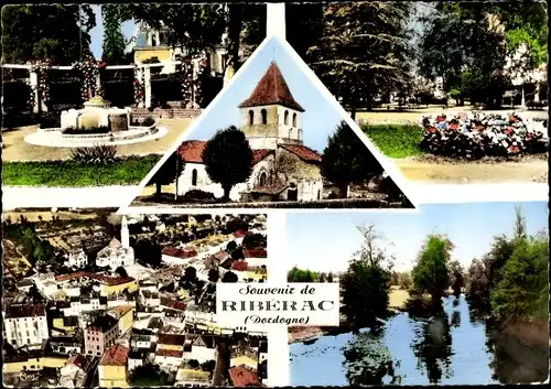 Ak Riberac Dordogne, Stadtansichten