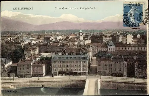 Ak Grenoble Isère, Vue generale