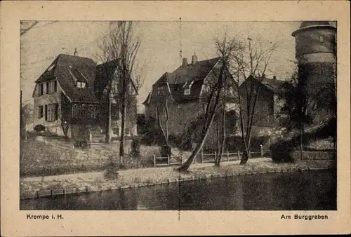 Ak Krempe in Schleswig Holstein, Am Burggraben