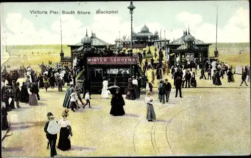 Ak Blackpool North West England, Victoria Pier, South Shore