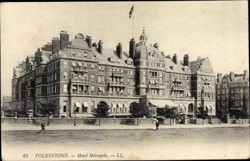 Ak Folkestone Kent South East England, Hotel Metropole