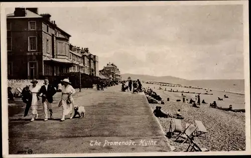 Ak Hythe Kent South East England, Promenade