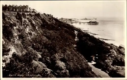 Ak Folkestone Kent South East England, Lower Road