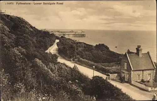 Ak Folkestone Kent South East England, Lower Sandgate Road