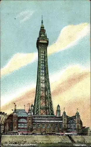 Ak Blackpool North West England, Tower