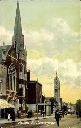 Ak Gravesend Kent England,Milton Road