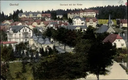 Ak Oberhof im Thüringer Wald, Oberland mit Kirche