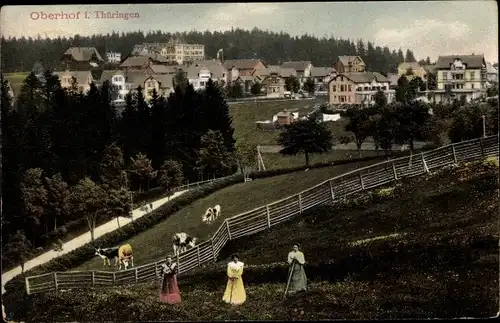 Ak Oberhof im Thüringer Wald, Blick auf den Ort