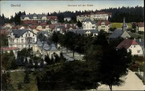 Ak Oberhof im Thüringer Wald, Oberland mit Kirche