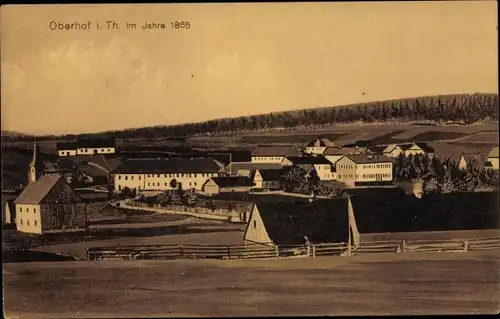 Künstler Ak Oberhof im Thüringer Wald, Panorama im Jahr 1865