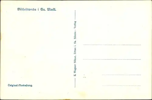 Ak Bischofswerda in Sachsen, Markt, Silesia 2045