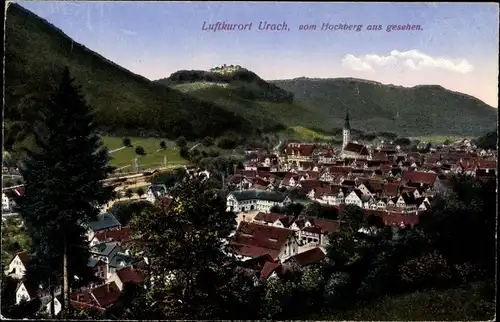 Ak Bad Urach in der Schwäbischen Alb, Ort vom Hochberg aus gesehen