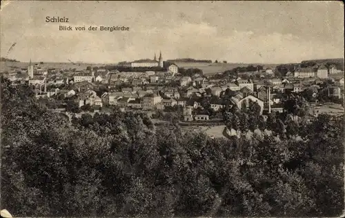 Ak Schleiz in Thüringen, Ort von der Bergkirche aus gesehen