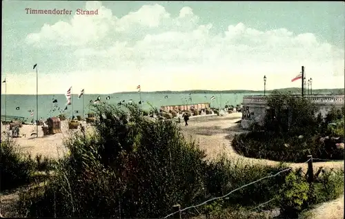 Ak Ostseebad Timmendorfer Strand, Blick zum Strand