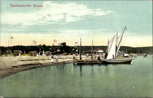 Ak Ostseebad Timmendorfer Strand, Blick zum Strand