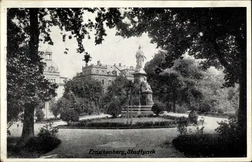 Ak Frankenberg an der Zschopau Sachsen, Stadtpark