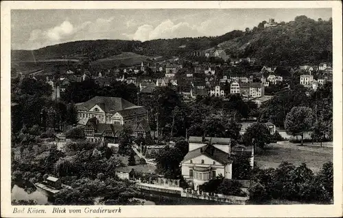 Ak Bad Kösen Naumburg an der Saale, Ort vom Gradierwerk aus gesehen