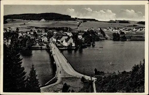 Ak Saalburg Ebersdorf Thüringen, Am Stausee der Bleilochsperre, Ort