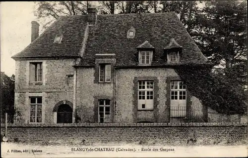 Ak Blangy le Chateau Calvados, Ecole des Garcons