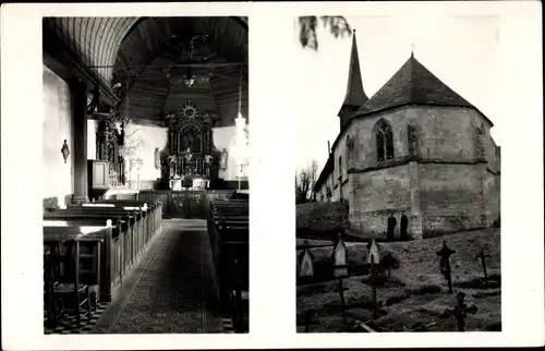 Ak Auquainville Calvados, Eglise Notre Dame