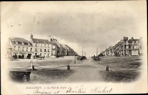 Ak Balleroy Calvados, La Rue du Sapin