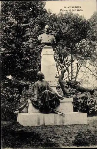 Ak Chartres Eure et Loir, Monument Noel Balla