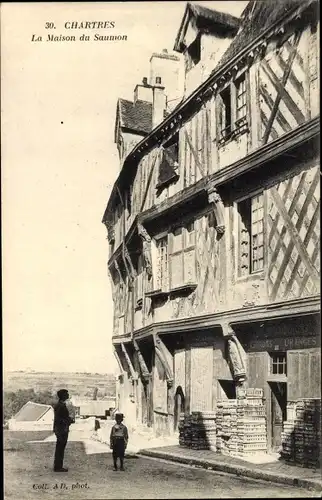Ak Chartres Eure et Loir, La Maison du Saumon