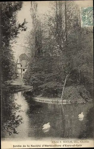 Ak Chartres Eure et Loir, Jardin de la Societe d'Horticulture d'Eure et Loir