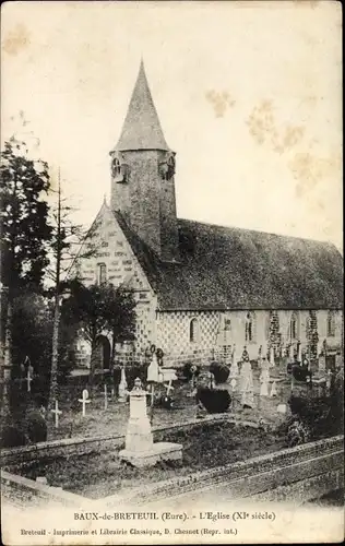 Ak Les Baux de Breteuil Eure, L'Eglise