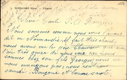 Ak Serquigny Eure, L'Eglise