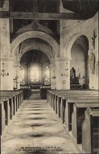 Ak Serquigny Eure, Interieur de l'Eglise