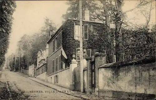 Ak Sevres Hauts de Seine, Maison de Gambetta