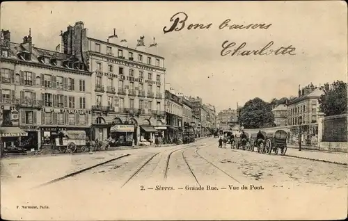 Ak Sevres Hauts de Seine, La Grande Rue