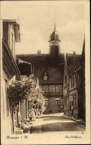 Ak Krempe in Schleswig Holstein, Am Rathaus